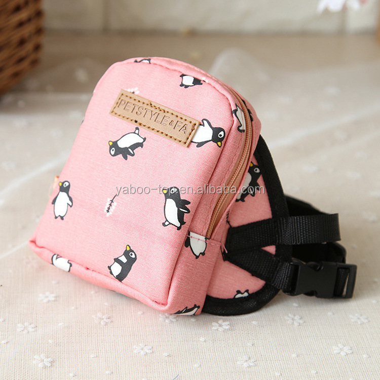 Cute Animal Dog Bag Pet Puppy Cat Backpack Outdoor Bag With Leash For Small Dog