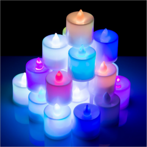 (Hot) 2024 Hot selling party decoration Muti-color birthday candle, tea light candle, led candle