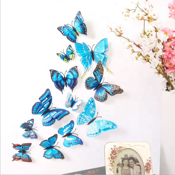 12pcs Art Decal Room Wall Stickers Decorations Home Decor 3D Butterfly Sticker