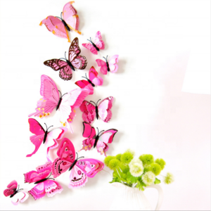 New Year 3D Decorative Sticker PVC Butterfly 3D Wall Stickers