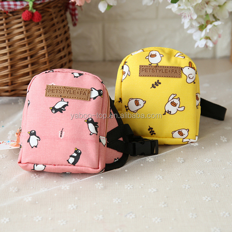 Cute Animal Dog Bag Pet Puppy Cat Backpack Outdoor Bag With Leash For Small Dog