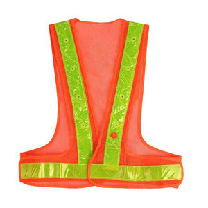 LED Light up Safety Vest with Reflective Stripes Cycling Traffic Outdoor Night Safety Warning Vest