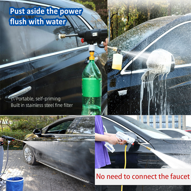 Power Washer Electric High Pressure Washer with Adjustable Spray Nozzle Foam Cannon IPX5 Car Washer Cleaner