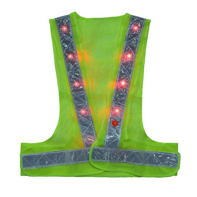 16 LED Light up Cycling Traffic Outdoor Night Safety Warning Vest (Led Safety Vest)