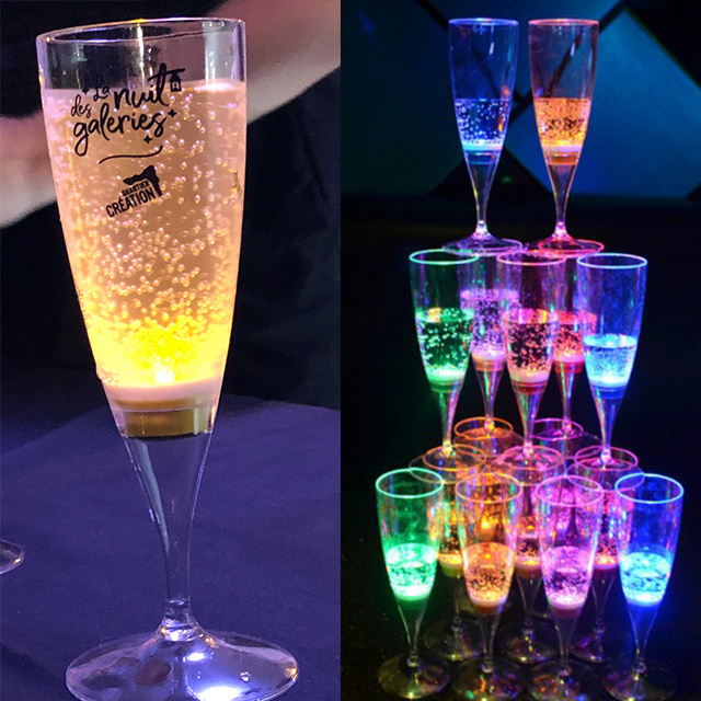 LED Wine Champagne Flute Glasses Homeya Water Liquid Activated Flashing Light Up Cup Blinking Cocktail Whisky Drinkware Glow Mug