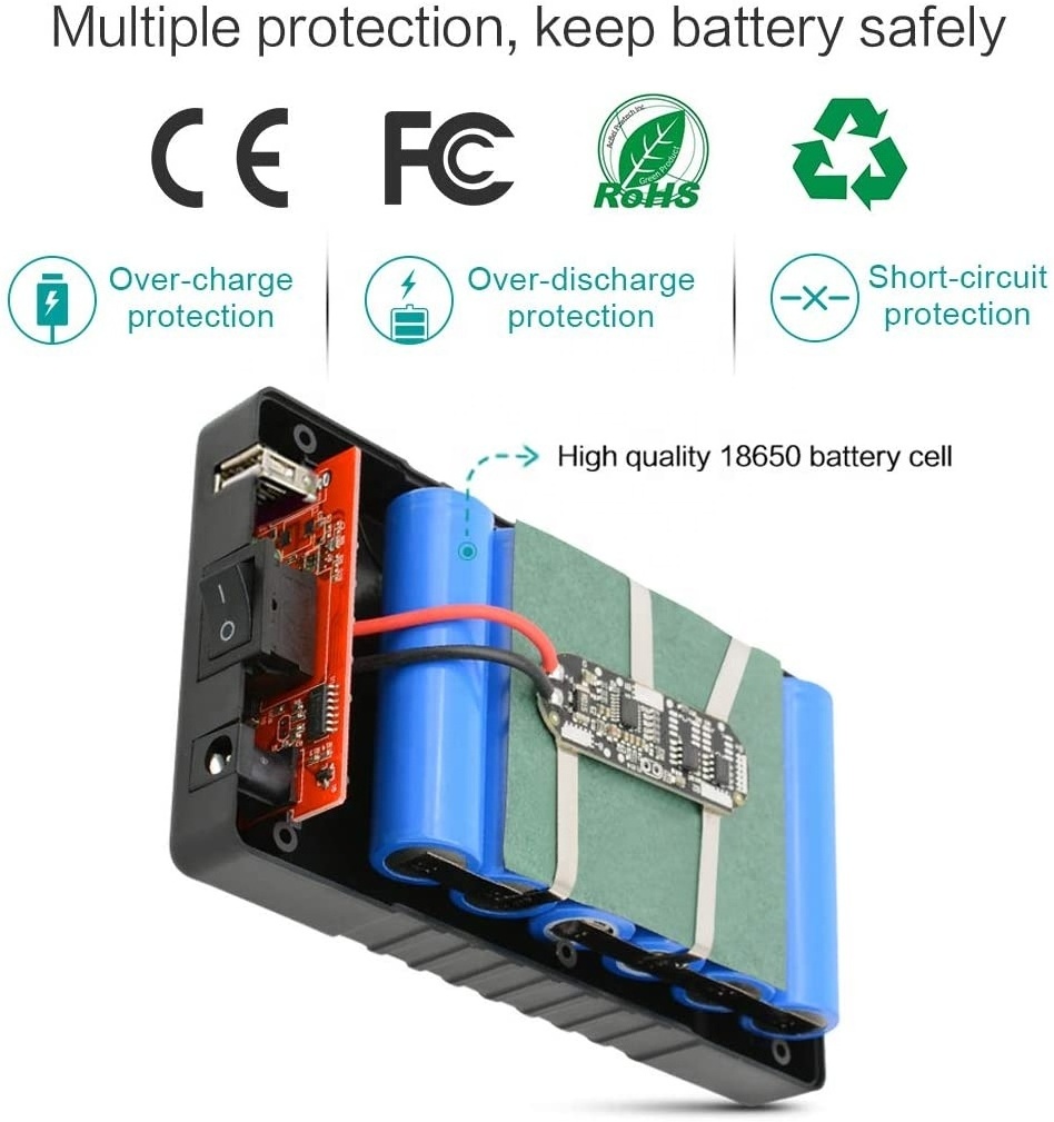 12V And 5V Rechargeable 11.1V 6000mAh Battery Pack With CE, ROHS, FCC Certifications