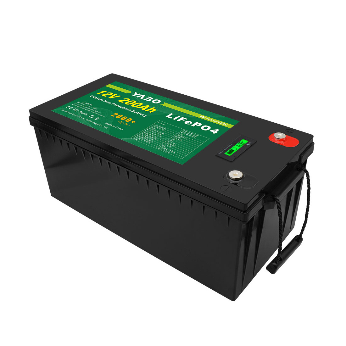 YABO LiFePO4 BMS Lifepo4 Battery Pack 12V 48V 120Ah 150Ah 170Ah 200Ah 300Ah LiFePO4 Lithium Ion Battery 12V