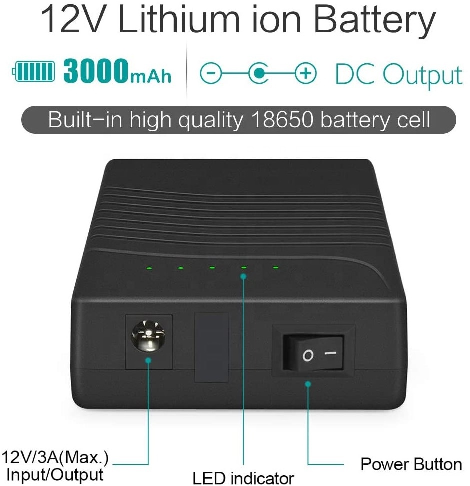 High Quality 12v 3Ah Lithium Ion Rechargeable Battery Pack For LED Light