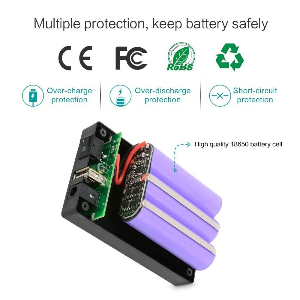 Portable 11.1V 3Ah Lithium Ion Battery With A Grade 18650 Li Ion Batteries And ABS Case For Heating Products