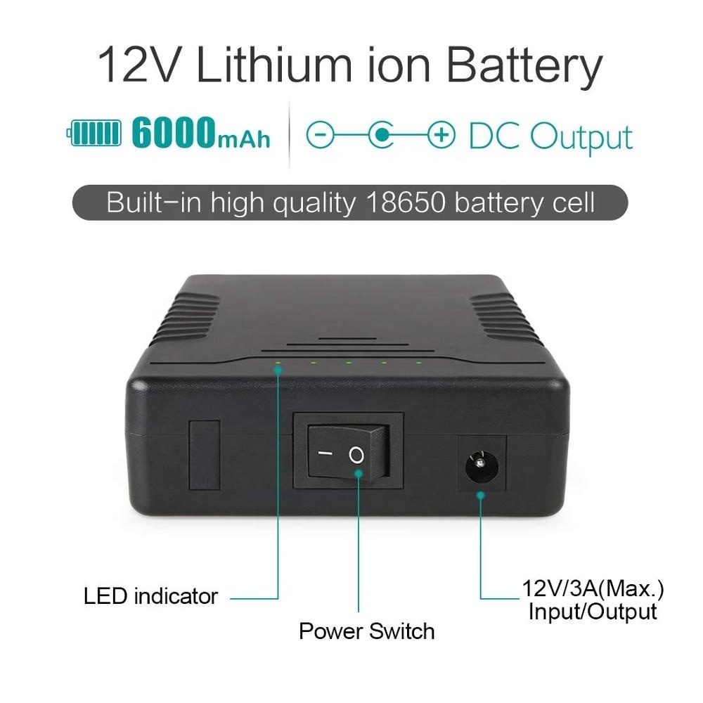 Talentcell Rechargeable Portable12V DC 6000mAh Li-Ion Battery Pack With Charger