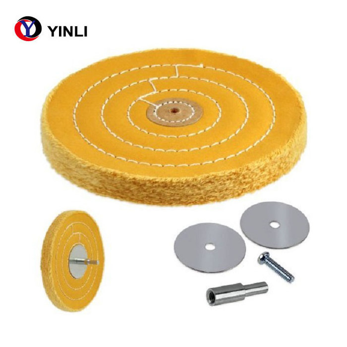 spiral sewn design cotton buffing wheel for polishing