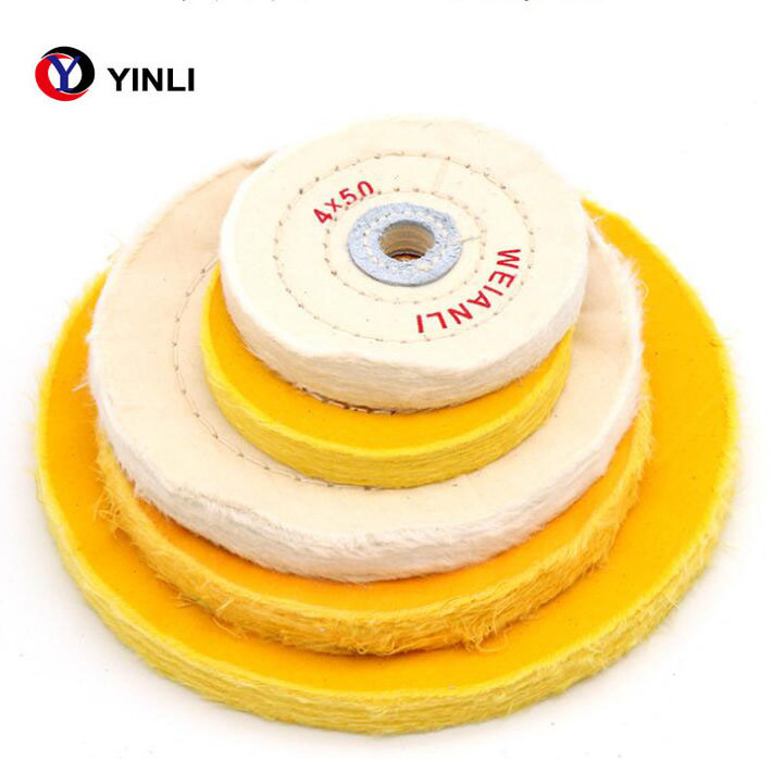 spiral sewn design cotton buffing wheel for polishing