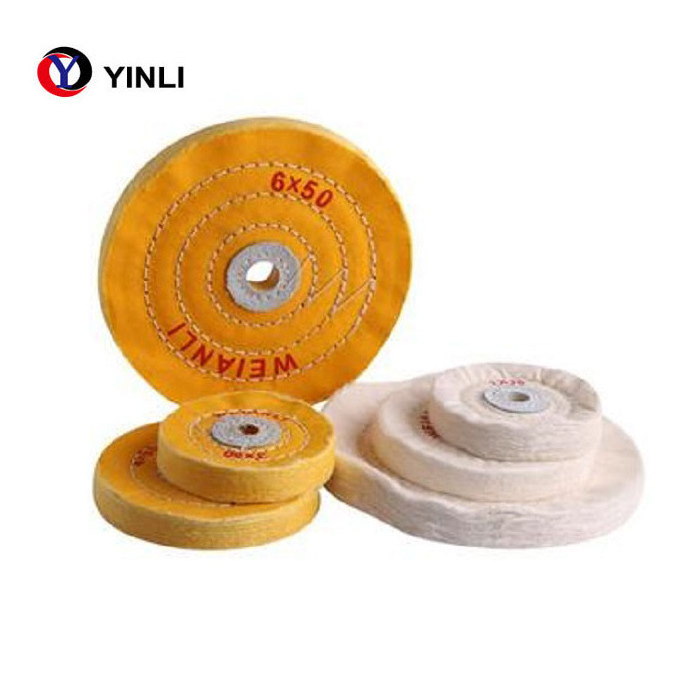 spiral sewn design cotton buffing wheel for polishing