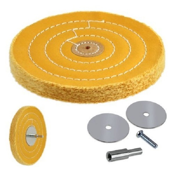 spiral sewn design cotton buffing wheel for polishing