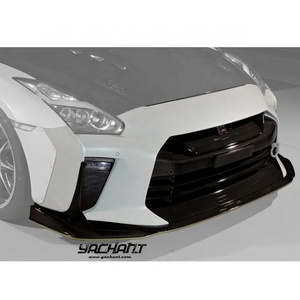 FRP Fiber Glass 2017 to 2020 R35 GTR EBA TS Style Front Bumper without DRL Body Kit For Nissan R35 GTR EBA