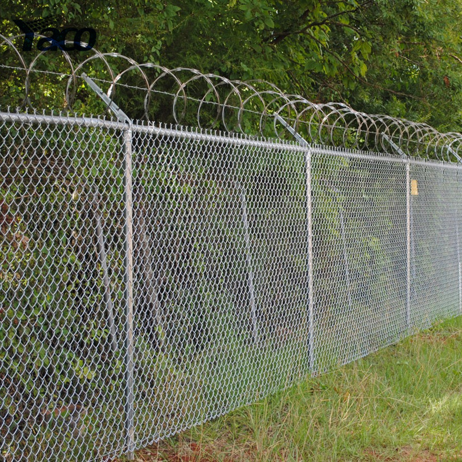 heavy duty 6ft 8ft diamond fencing galvanized pvc green chain link mesh fence