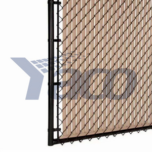 6ft 9gauge PVC coated chain link cyclone wire mesh fence with pvc privacy type fence slats