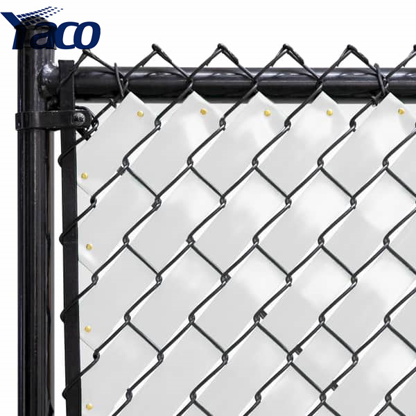 Bottom locking winged chain link fence slats privacy screen