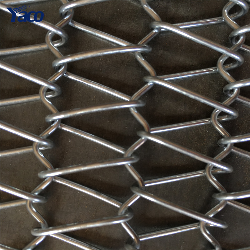 SS304 316 stainless Steel chain link Spiral Wire Mesh Conveyor Belt / balance weave mesh belt