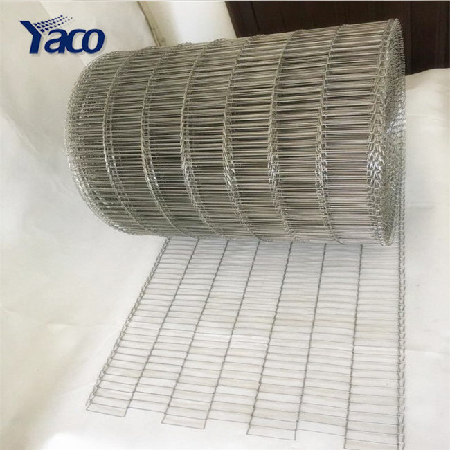 High temperature food grade stainless steel 304 conveyor belt 7x56mm aperture90cm wide /  flat wire mesh belt conveyor price