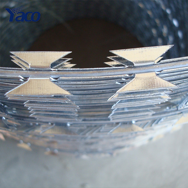 Cheap Sale Diameter 30cm 45cm 60cm 90cm barbed wire BTO 22 CBT65 China Roll Concertina Razor Barbed Wire Fence price