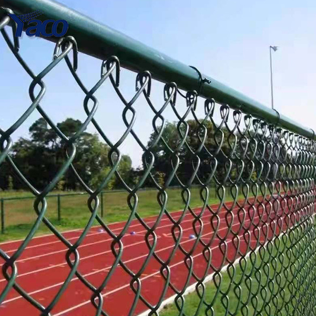 Used 9 gauge  galvanized cyclone pvc coated used wire fence chain link fence with  accessories for garden