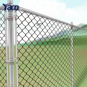 Wholesale chainlink fencing 8 foot boundary wall pvc coated used wire mesh chain link fence for sale