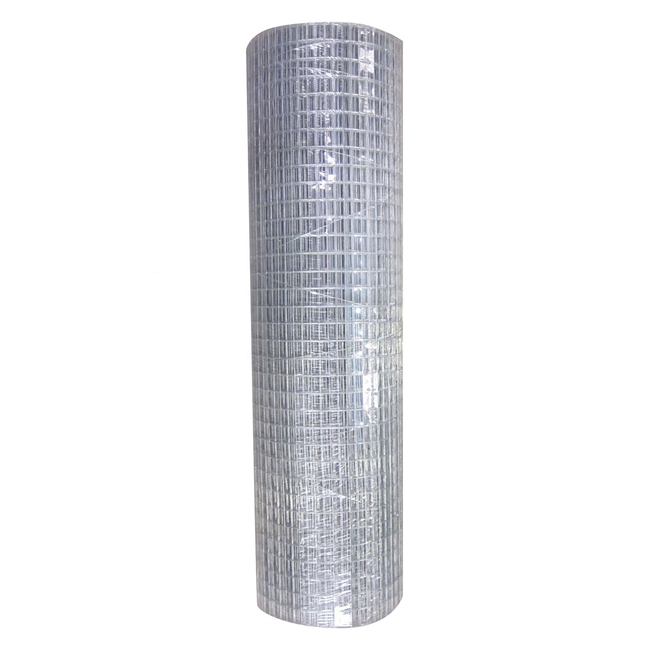 China Manufacturer Galvanized 16 18BWG iron mesh 1x1'' 1x2''  Welded Wire Mesh Rolls Good Price