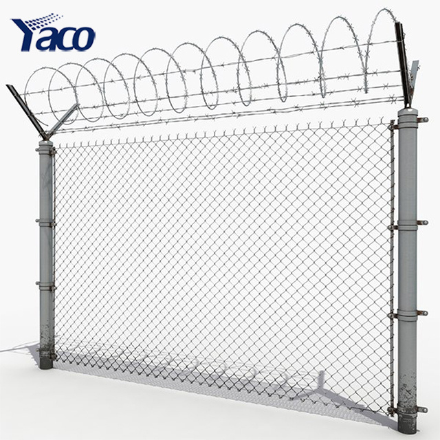 Wholesale chainlink fencing 8 foot boundary wall pvc coated used wire mesh chain link fence for sale