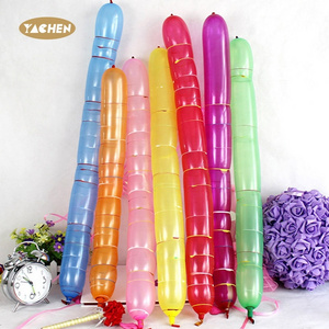 YACHEN Wholesale 100pcs/Bag Rocket Balloons Assorted Colors Flying with Whistling Noise Long Latex Balloons globos