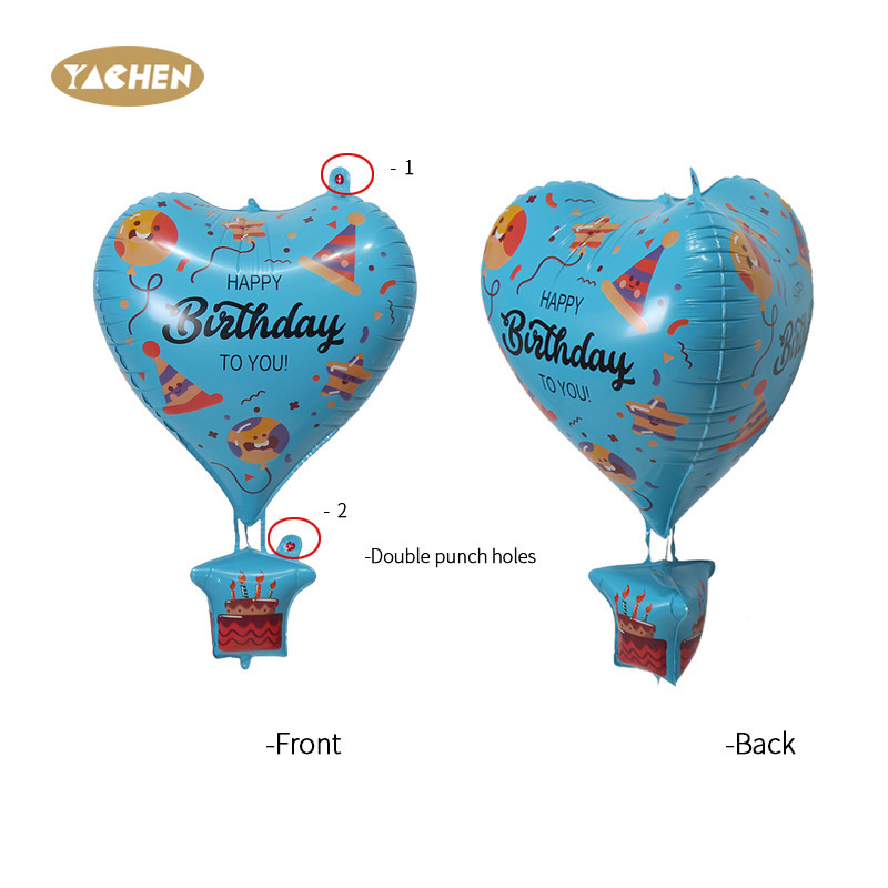 YACHEN globos party decoration custom 4d hot air shape helium foil balloons for kids birthday party decoration