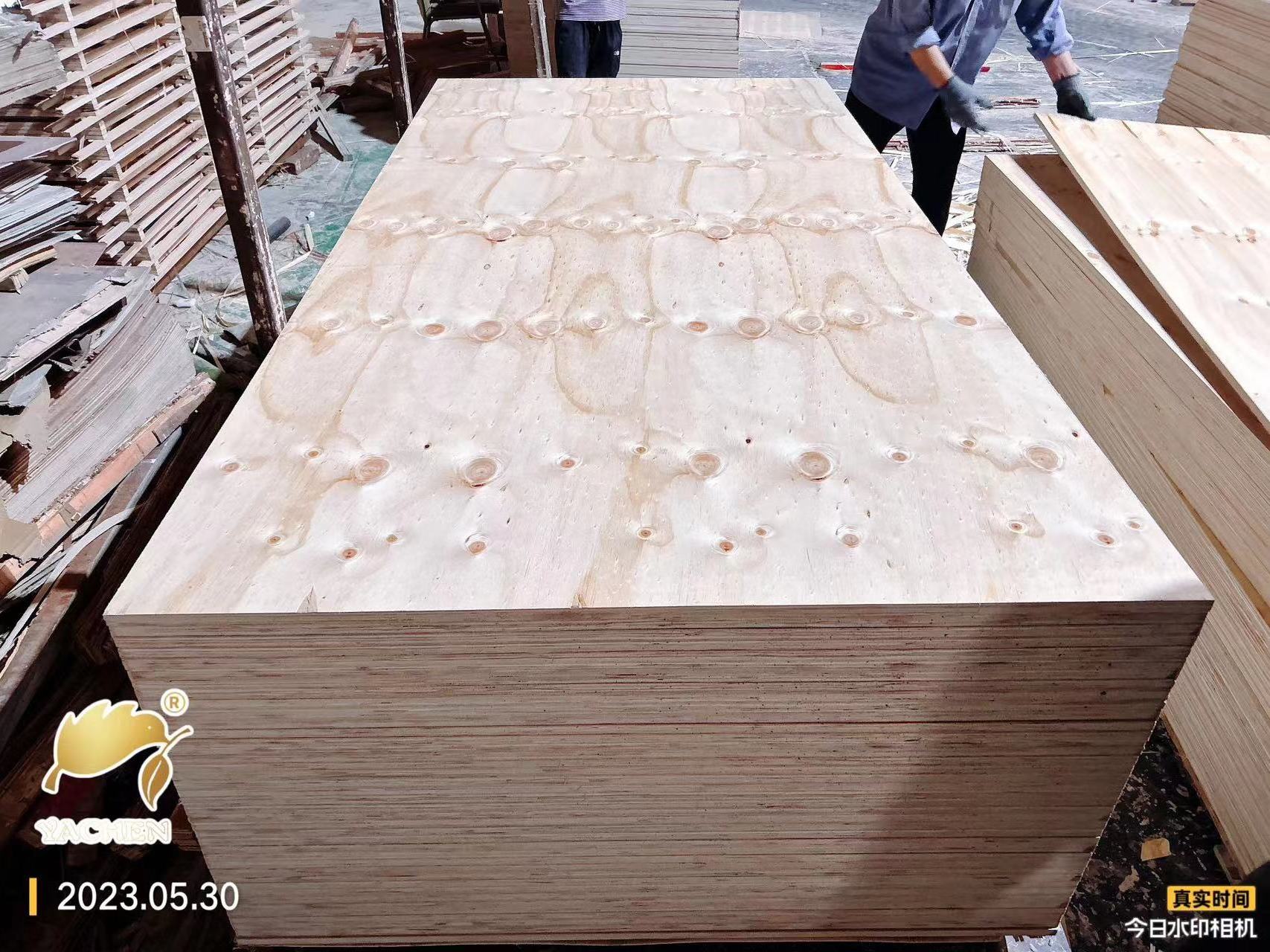 Hot Sale Grooved Yellow Pine Plywood Sheet Used For Construction Supplier