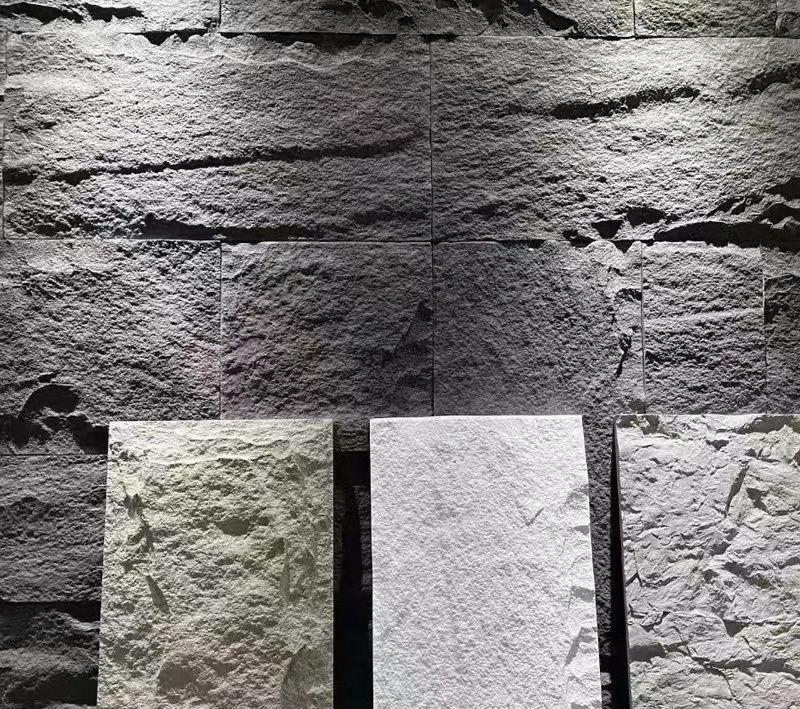 luxury pu faux stone rock wall pillar panel stone column wraps