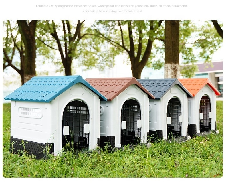 Best Quality Luxury Plastic Pet House Large Outdoor Waterproof Dog Cages Dog Kennels Big Dog House Pet Cages