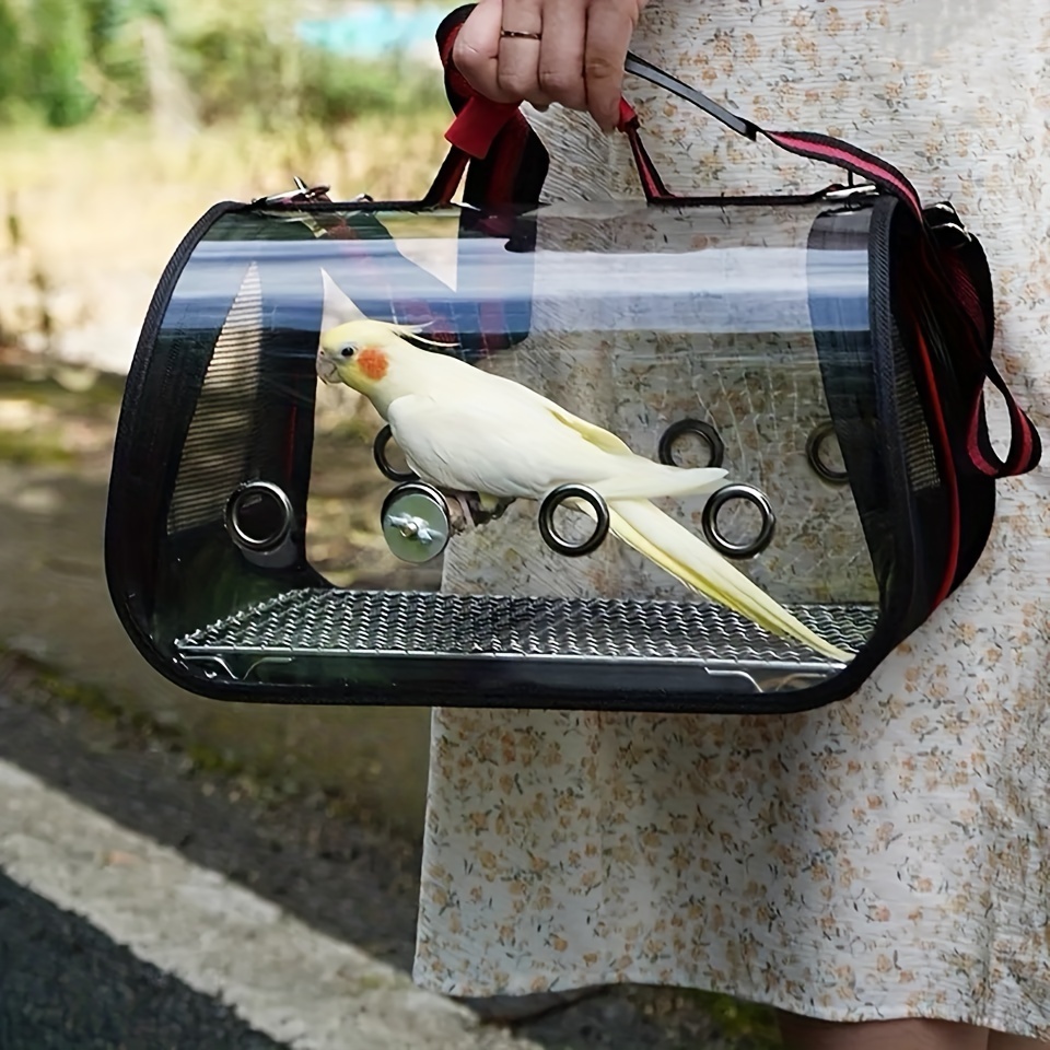 Wholesale new ventilated transparent bird bag breathable pet travel portable travel bag