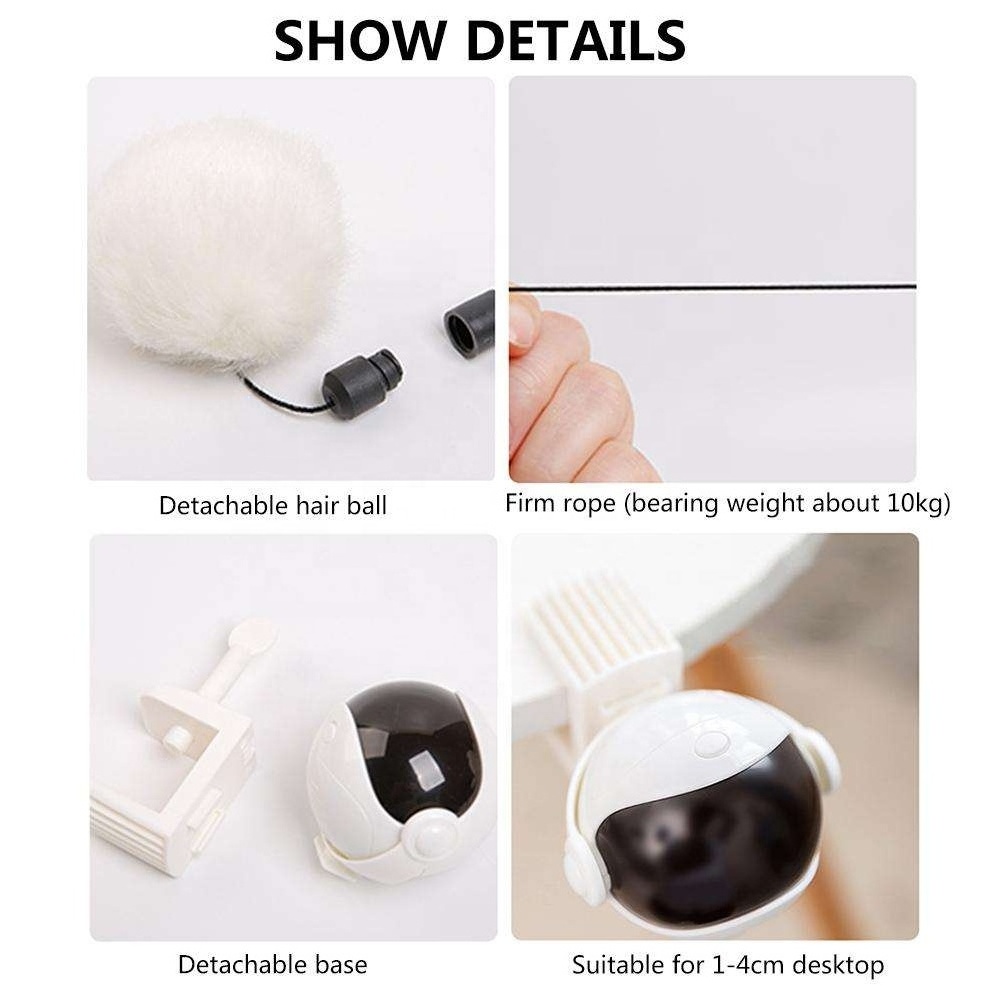 New Automatic Electric Cat Toy Funny Cat Teaser Ball Toy Automatic Lifting Spring Rod Yo-yo Lifting Ball Interactive Puzzle Smar