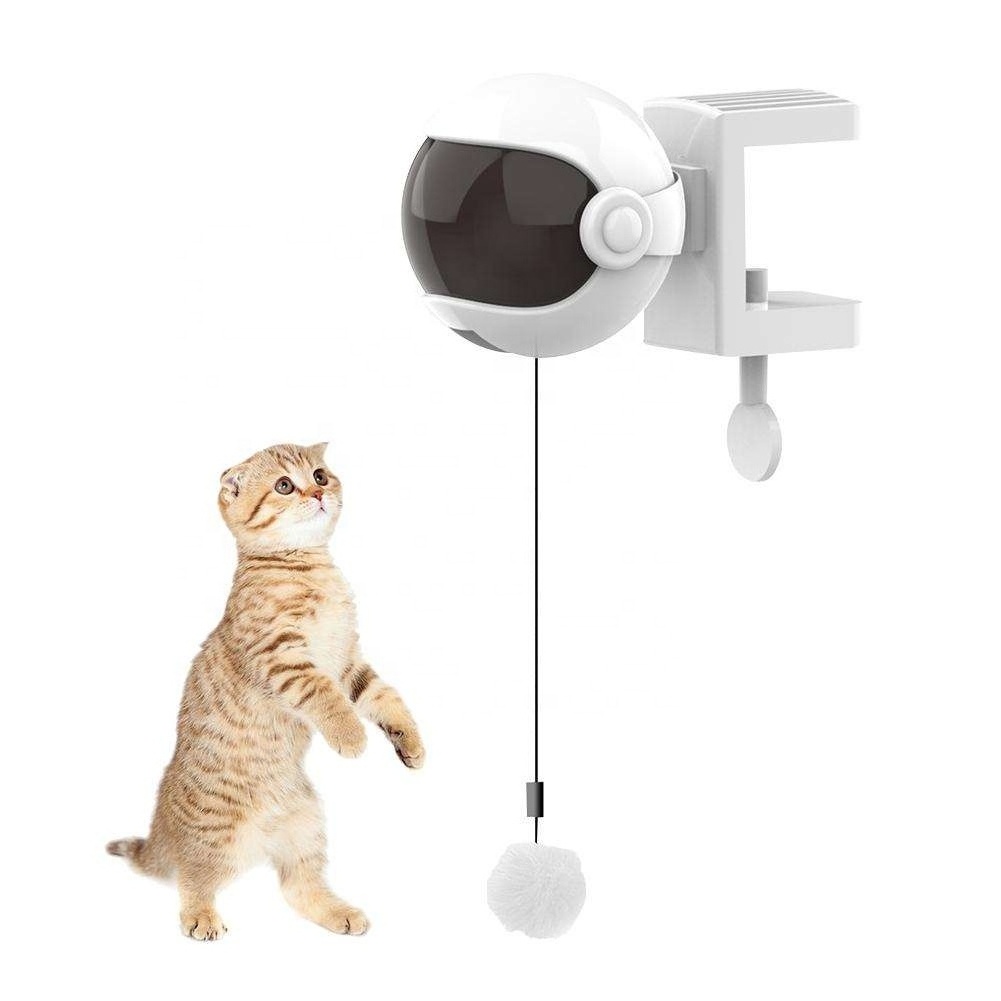 New Automatic Electric Cat Toy Funny Cat Teaser Ball Toy Automatic Lifting Spring Rod Yo-yo Lifting Ball Interactive Puzzle Smar