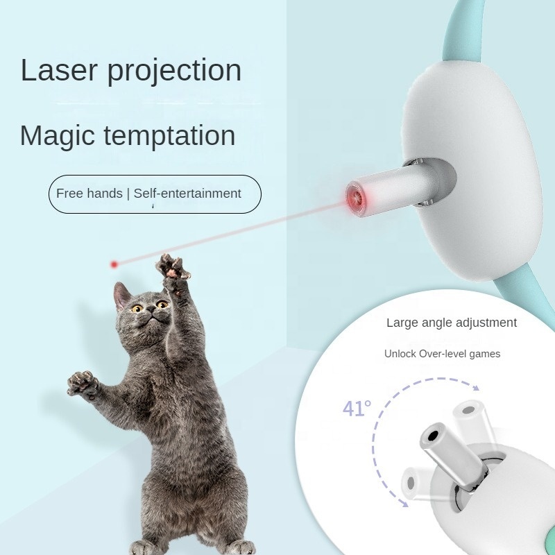 New Product Rechargeable Cat Teaser Laser Smart Cat Toy Laser Collar Automatic Cat Teaser Stick