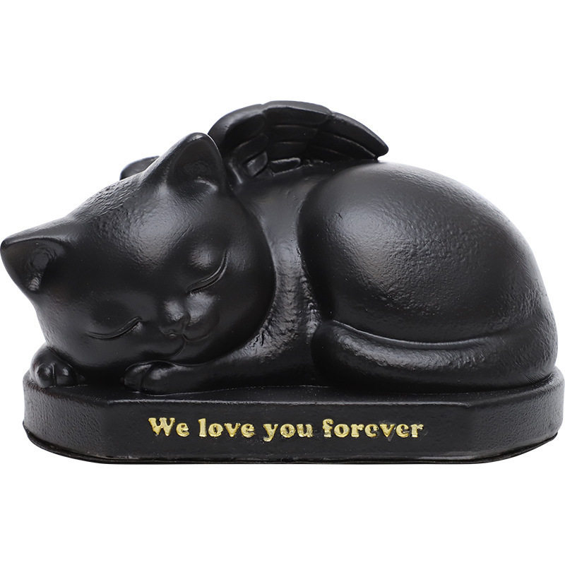 Wholesale Resin Pet Memorial Garden Ornaments Animal Urn Angel Cat Urns Angle Dog Urns For Animal Ashes Collection