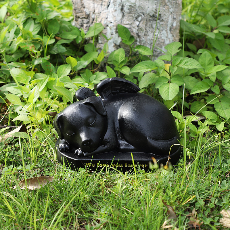 Wholesale Resin Pet Memorial Garden Ornaments Animal Urn Angel Cat Urns Angle Dog Urns For Animal Ashes Collection