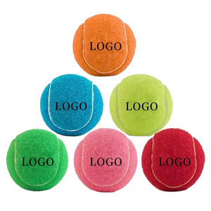 Custom logo 2.5" Diameter Eco-Friendly Rubber Pet Tennis Balls For Dogs Pet Safe Dog Toys for Exercise Training