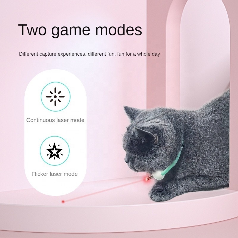 New Product Rechargeable Cat Teaser Laser Smart Cat Toy Laser Collar Automatic Cat Teaser Stick