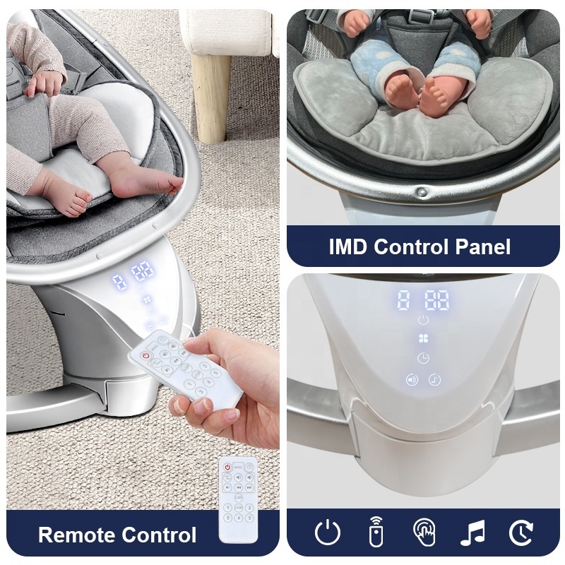 Ingenuity portable luxury infants playing cradle automatic electric Baby swing rocking chair with remote control speed Music