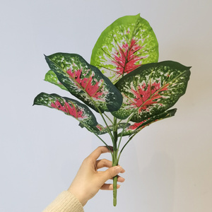 YD8735 Caladium bulb artificial plants home decorative wholesale cheap price indoor plants for sale