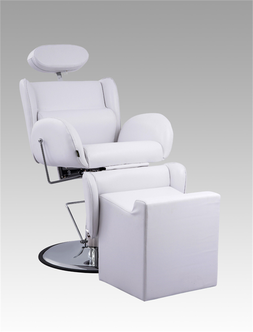 Wholesale Sale Price Beauty Salon Used Equipment Woman Shop For Hair Haircut Furniture Set Styling White Reclining Barber Chair