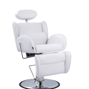 Wholesale Sale Price Beauty Salon Used Equipment Woman Shop For Hair Haircut Furniture Set Styling White Reclining Barber Chair