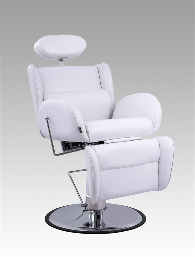 Wholesale Sale Price Beauty Salon Used Equipment Woman Shop For Hair Haircut Furniture Set Styling White Reclining Barber Chair