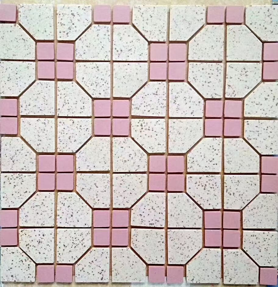 300x300mm Hongkong style restaurant green color kitchen bathroom ceramic mosaic floor tiles