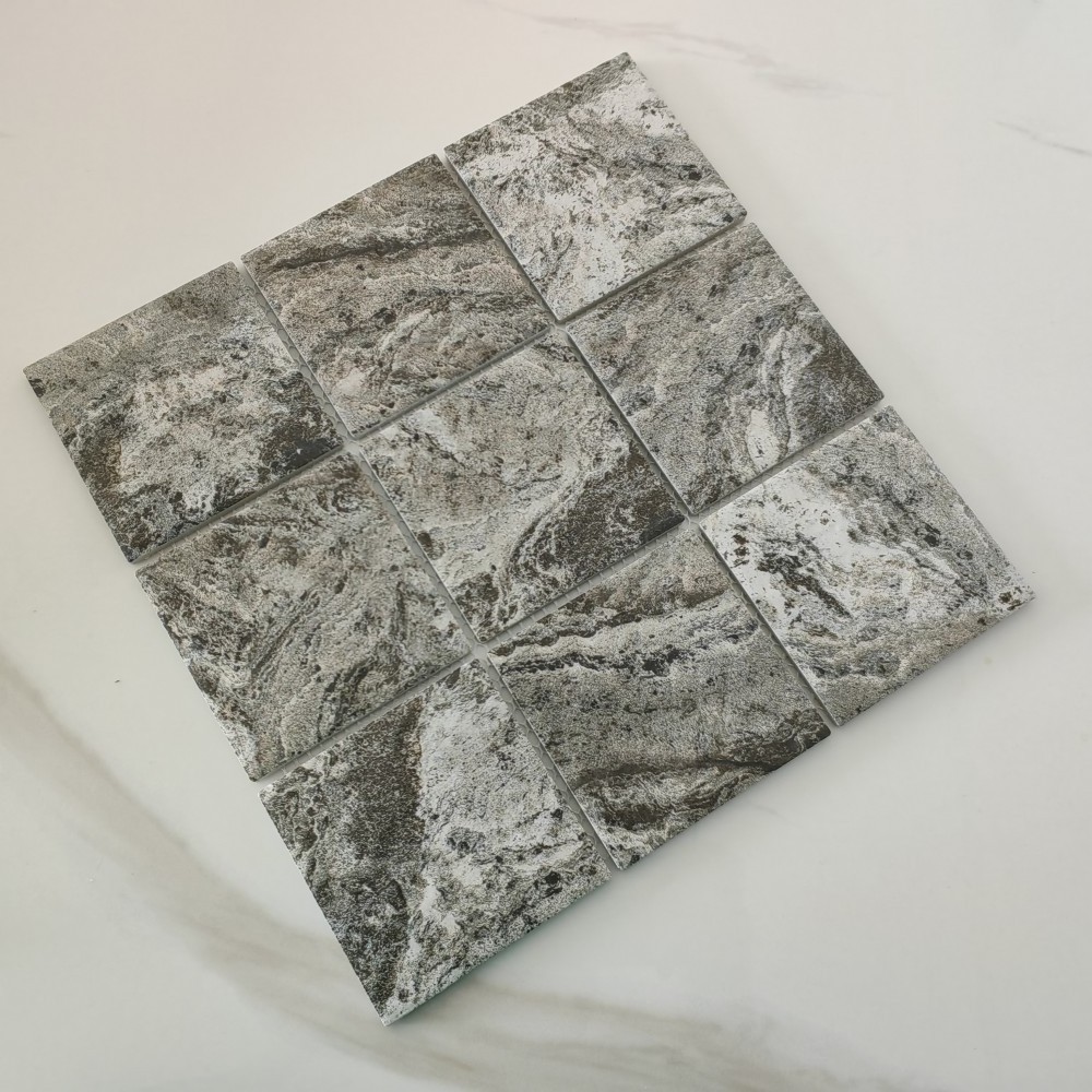 Black Color Porcelain Ceramic Mosaic Natural Stone Marble Look Bali Sukabumi Swimming Pool Tiles