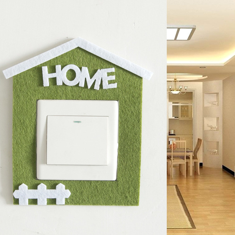 Hot sale wholesale switch socket sticker switch wall sticker felt switch sticker